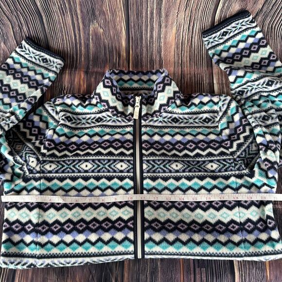 Preowned Talbots Fair Isle Fleece Jacket Women's Large - Picture 8 of 10